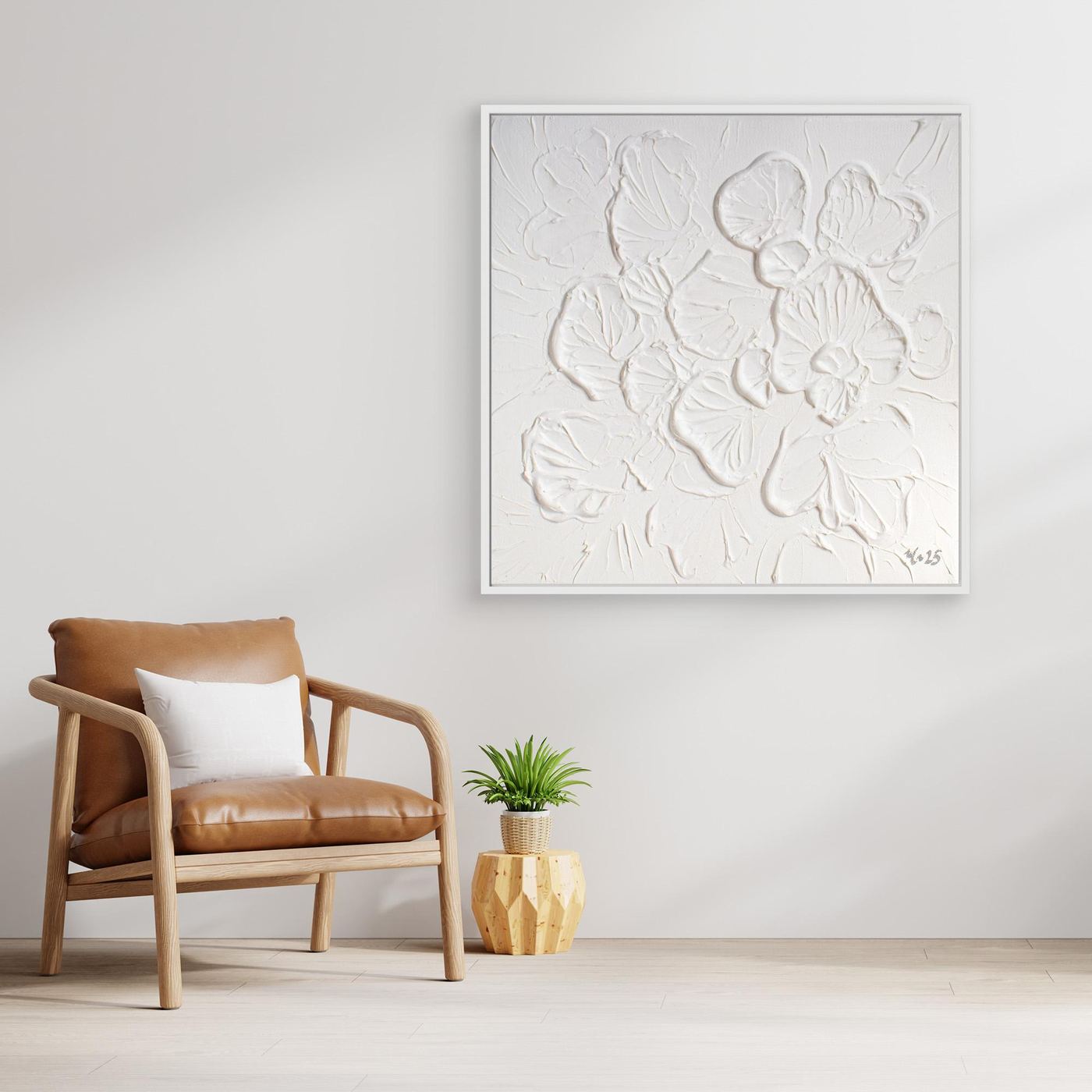 Canvas Print: "Soft White Bloom"