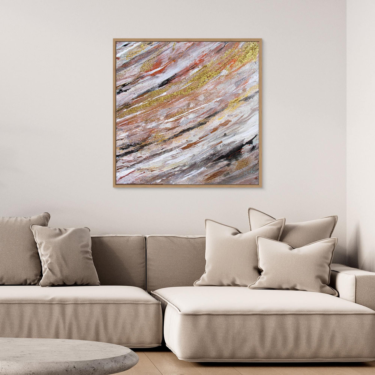 Canvas Print: " Golden wave" piece 2
