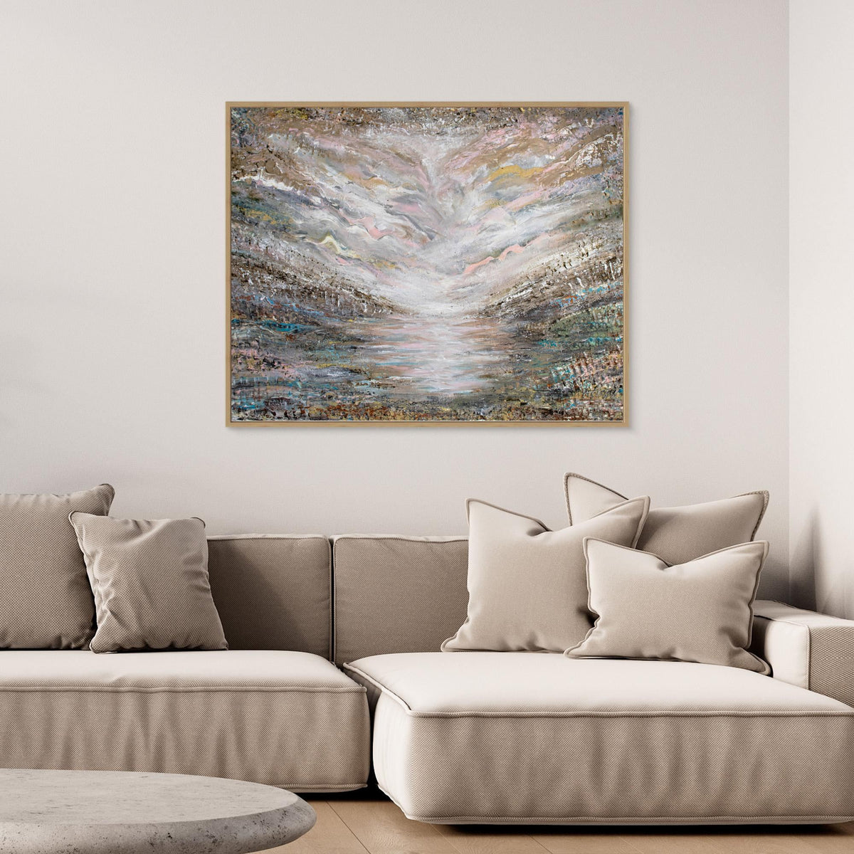 Canvas Print: "Shades of Pink"