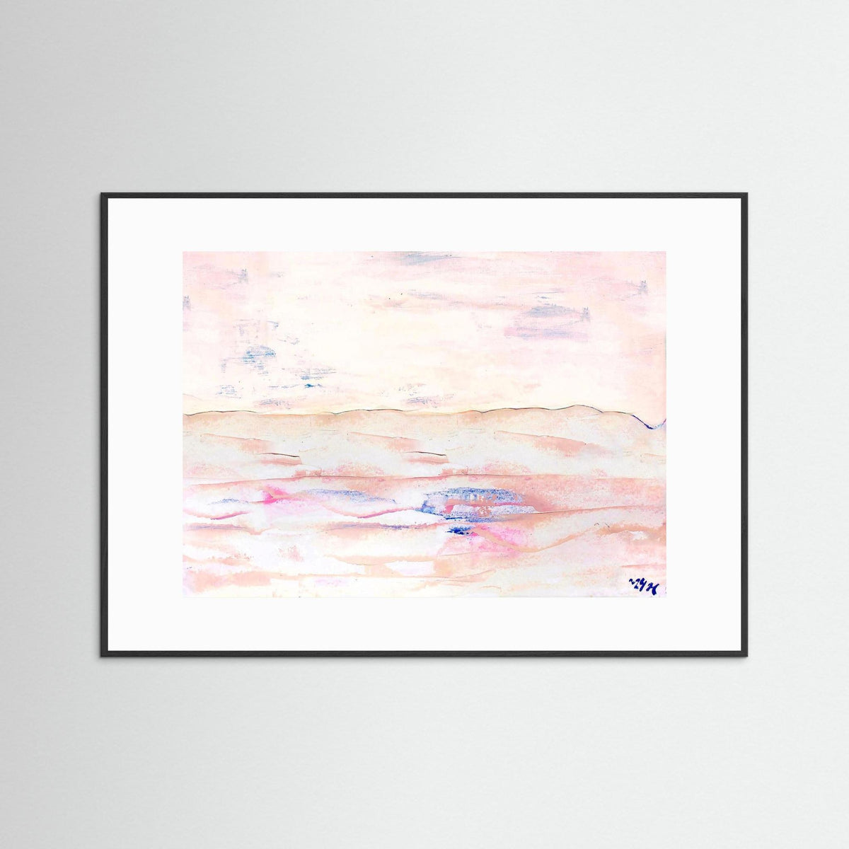 Fine Art Paper Print: "White sand beach" dusty pink