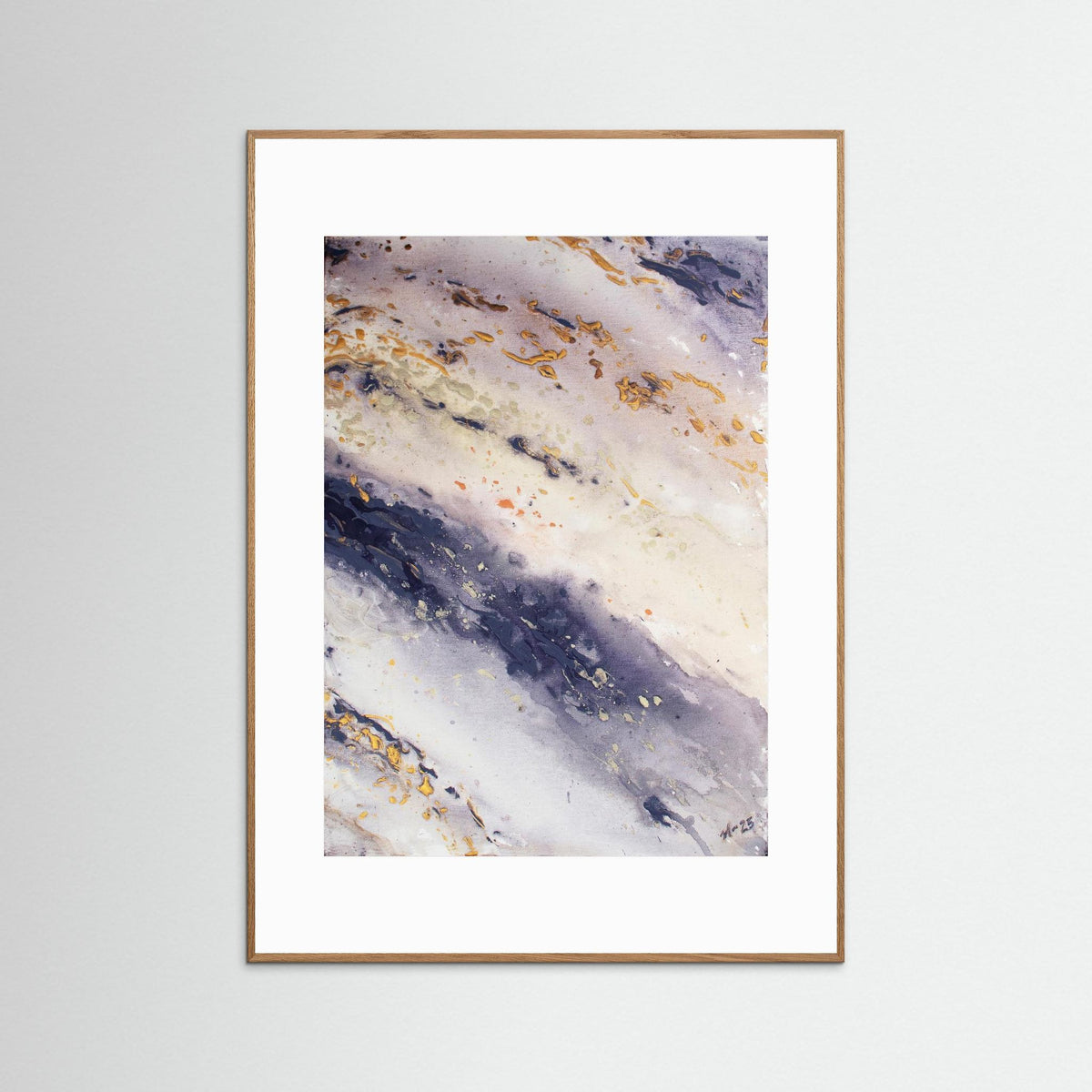 Fine Art Paper Print: Marble Wave Piece 2
