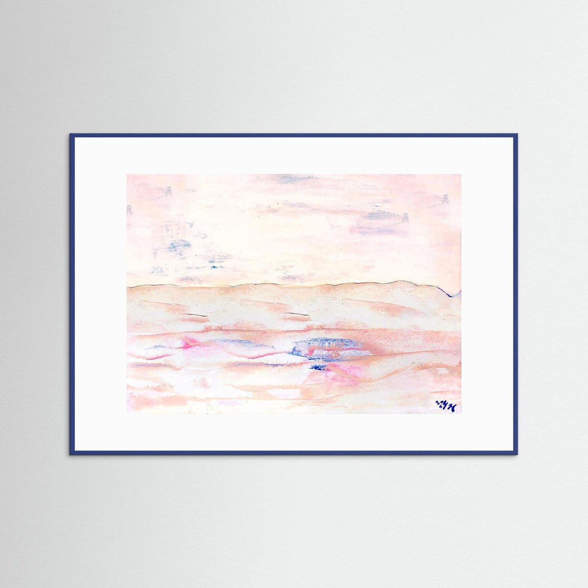 Fine Art Paper Print: "White sand beach" dusty pink