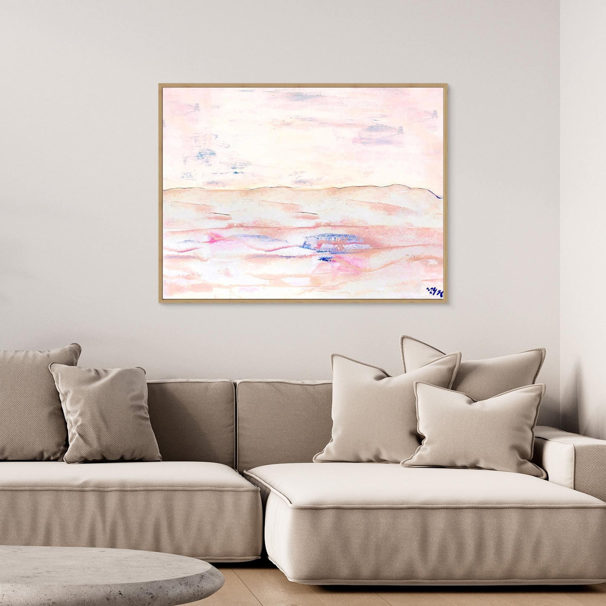 Canvas Print: "White sand beach" dusty pink