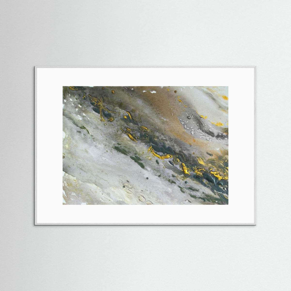 Fine Art Paper print: "Marble Wave - Gray"