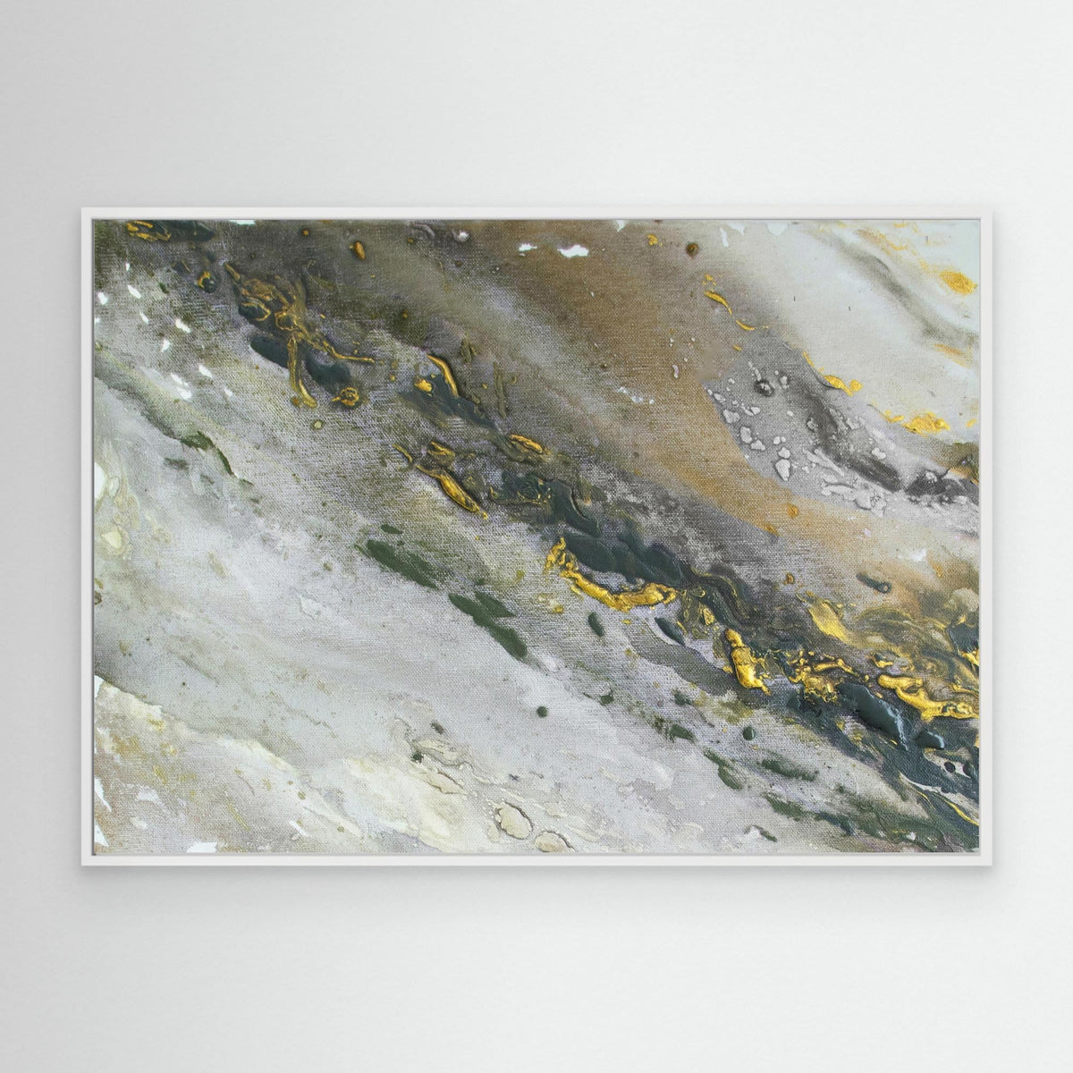 Canvas Print: "Marble wave gray"