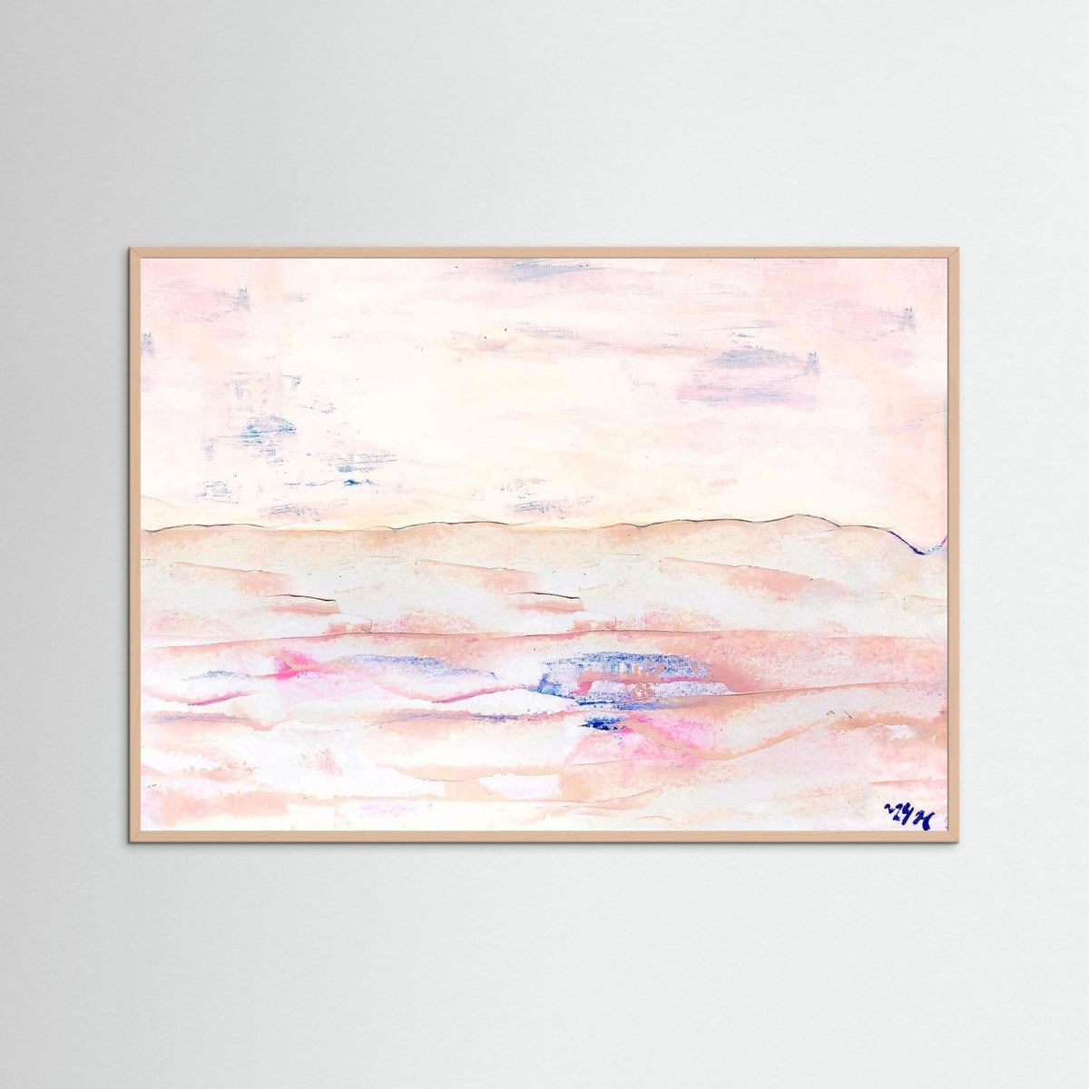 Fine Art Paper Print: "White sand beach" dusty pink