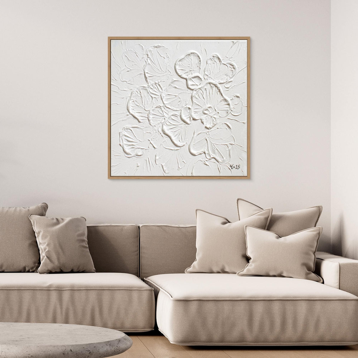 Canvas Print: "Soft White Bloom"