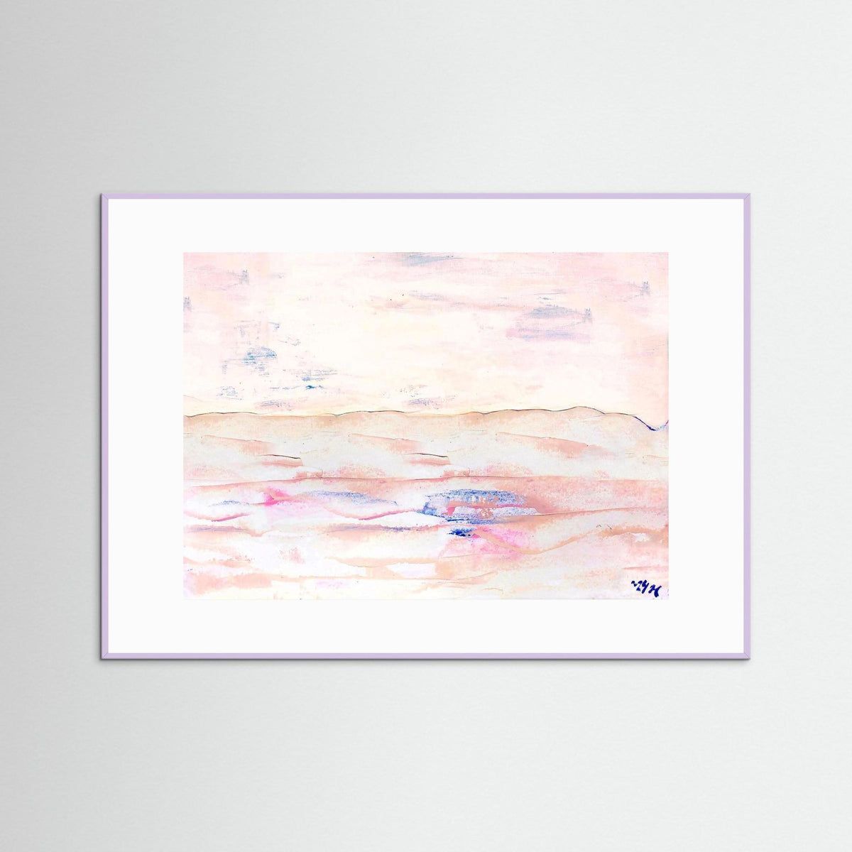 Fine Art Paper Print: "White sand beach" dusty pink
