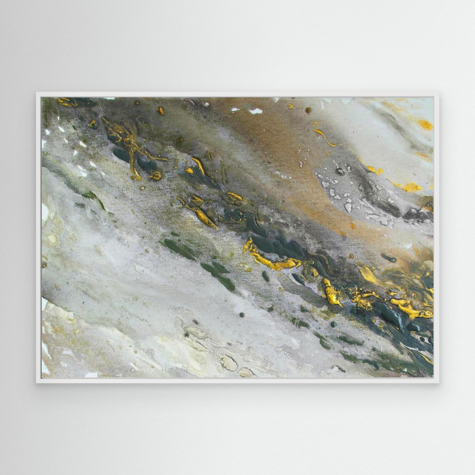 Canvas Print: "Marble wave gray"
